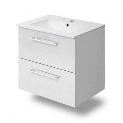 Тумба подвесная Imprese Valtice 800 белая с умывальником f3212W