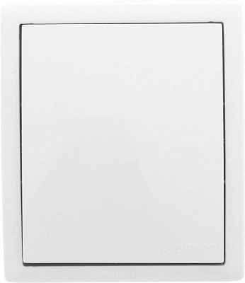 Выключатель одноклавишный Simon Aquarius без подсветки 10 А 250В белый AQW1/11