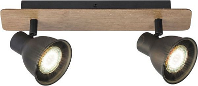 Спот Rabalux Mac 5903 2x15 Вт GU10 черный/бук 