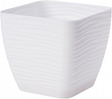 Вазон пластиковий Form Plastic Сахара міні Квадро-15 квадратний 2л білий 