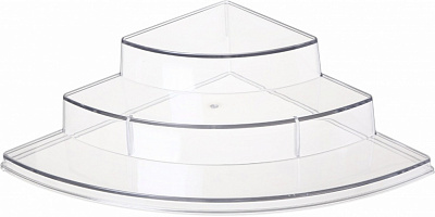 Органайзер Flamberg для специй 3-ярусный полукруглый прозрачный 36.5x26x8.5cm