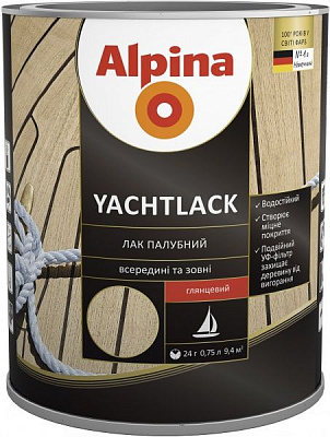 Лак Yachtlack Alpina глянець 0.75 л прозорий