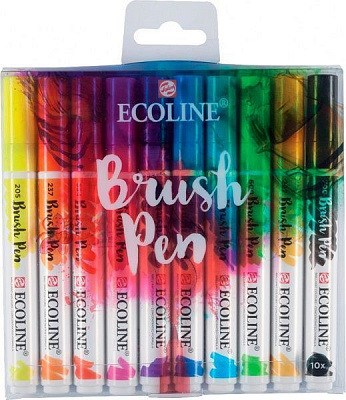 Набор кистей Ecoline Talens Brushpen 10 штук 11509002 разноцветный 