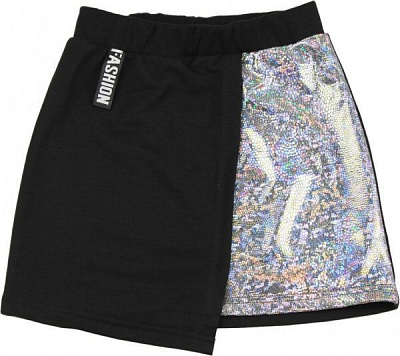 Юбка для девочек Danaya р.122 черный с серебристым ШЯ19-65 