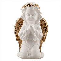 Статуэтка Decoline Ангел в молитве бело-золотой (гипс) AN0730-3(G)