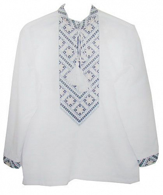 Вышиванка Эдельвика 357-19/09 р.110 белый с синим 357-19/09 