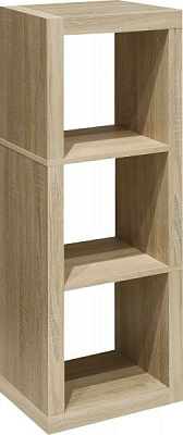 Стелаж двосторонній Inteo Кубус Мікс 1х3 438x1146x290 мм дуб сонома