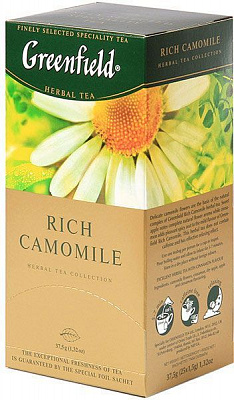 Чай трав'яний Greenfield Rich Camomile 25 шт. (4820022865540)