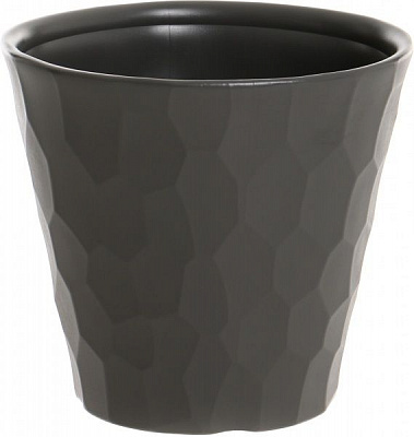 Горщик пластиковий Prosperplast Rocka круглий 12л сірий (71162-405)