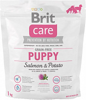 Корм Brit Care Grain Free Puppy для щенков и молодых собак с лососем. и картофель., 1кг, 132720