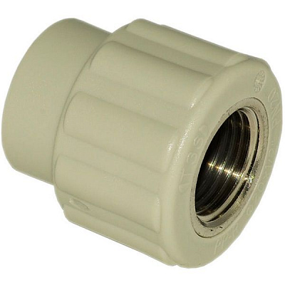 Муфта Hi-Therm ВР з металевою різьбою для ПП труб 63x2 мм