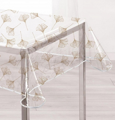 Скатерть ES0806-1TM 135x100 см прозрачный с рисунком Даріана 