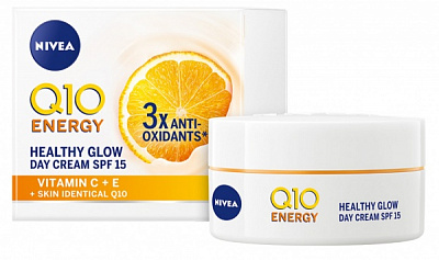 Крем для обличчя денний денний Nivea Q10 Energy SPF 15 