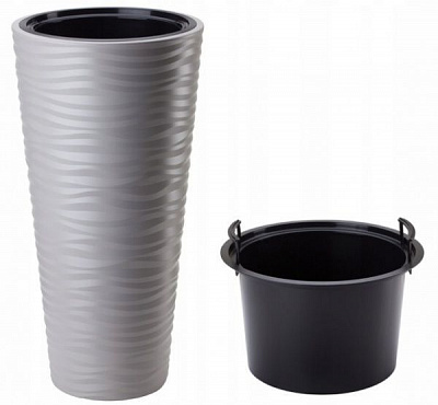 Горшок пластиковый Form Plastic Сахара Слим-30 круглый 25л серый (2723-055) 