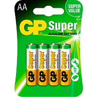 Батарейки GP Super Alkaline 1.5V 15A-U4 AA (R6, 316) 4 шт. 