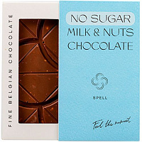 Шоколад Spell з фундуком без цукру 80г