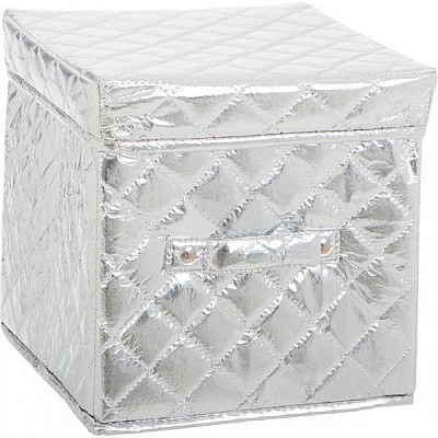 Короб для речей 20x20x20 см сріблястий
