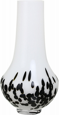 Ваза стеклянная Wrzesniak Glassworks Confetti 50 см черно-белая 17-9324A