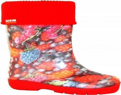 Сапоги резиновые Alisa Line Ягоды р.35 красныйчерный 