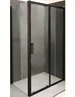 Душове огородження EGO прямокутне розсувне LEX BLACK 120х80х200 см NAN1131