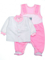 Комплект для новонароджених Татошка білий із рожевим р.68 8383 