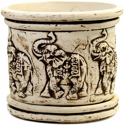 Горщик керамічний Ганг круглий 8,5л бежевий