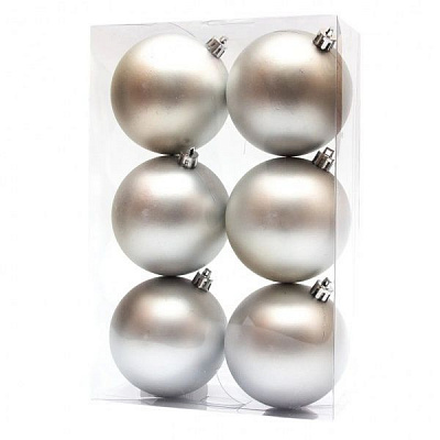 Набір куль Девілон 6 шт., 8х16х24см, 250287 срібний