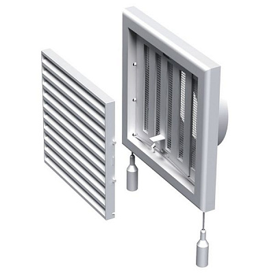 Решітка Вентс МВ 100ВР пластик білий