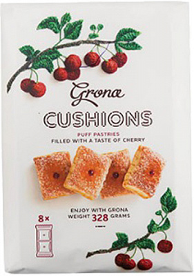 Печиво Grona Листкове Подушка вишня 328 г (4820156636405)