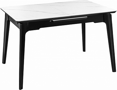 Стол Центр Меблів Arden 1200(1600)x800x760мм мрамор светлый/черный