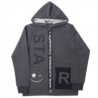 Куртка дитяча Габбі р.128 антрацит KR-18-18