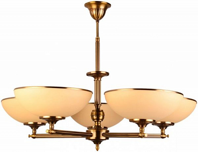 Люстра підвісна Геотон НСБ 01-5х60-696 Топаз-165 5x60 Вт E27 антична бронза/бежевий 45659