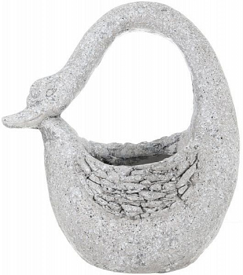 Горшок для цветов 34x23x39 см фигурный светло-серый 