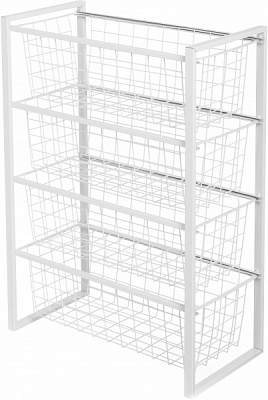 Стеллаж с выдвижными корзинами MINI 250x500x690 мм белый