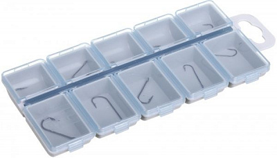 Органайзер рибальский в комплекті з гачками 10 шт.