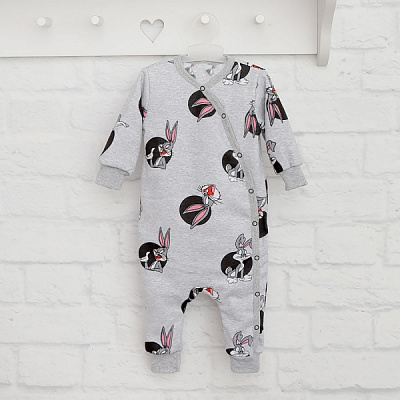 Ромпер для девочки Blanka Кролик р.80 серый 110332 