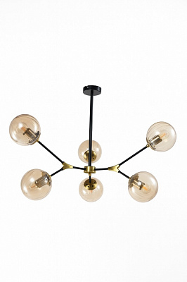 Люстра потолочная Sensio Velmira 6xE27 черный/золото PR-PL241033-6