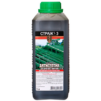 Антисептик STRAZH Страж-3 концентрат 1:9 зеленый 1 л