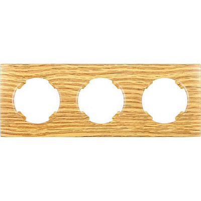 Рамка трехместная HausMark Bela горизонтальная дуб SNG-FRP.RD20G3-6/Oak