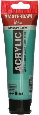 Краска акриловая № 661 Бирюзовый зелёный 120 мл Amsterdam Standart Royal Talens