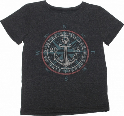 Футболка для мальчика Фламинго 842-411 р.140 антрацит 