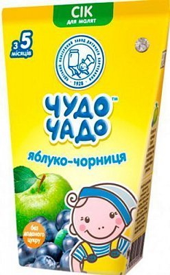 Сок Jaffa Чудо-Чадо яблочно-черничный 0,125л TWA