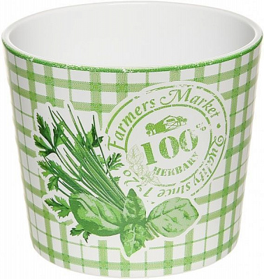 Кашпо керамическое Scheurich Herbs Farmers круглый 1,35л разноцветный 