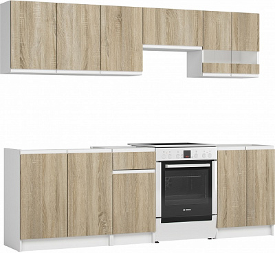 Кухня Катарина ЛЮКС_3 Грейд с ручкой J-pull ЛДСП 2,4 м 