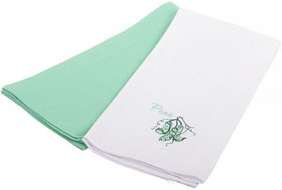 Набір серветок з вишивкою 45х75 2 шт. 45x75 см Ярослав зелений/синій