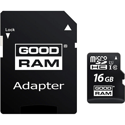 Карта пам'яті Goodram microSDHC 16 ГБ Class 10 (M1AA-0160R12)