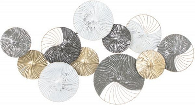 Декор настенный Time 90,2x48,9 см бело-золотистый 