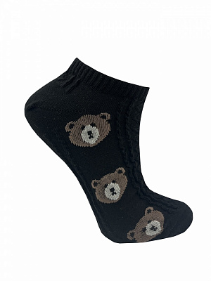 Носки женские Premier Socks Ажурные мишки р.23-25 черный