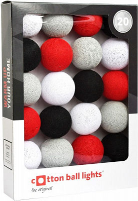 Электрогирлянда Котоновые шарики POPPY лампа накаливания 20 ламп 