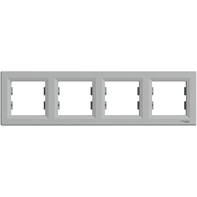 Рамка четырехместная Schneider Electric ASFORA горизонтальная алюминий EPH5800461